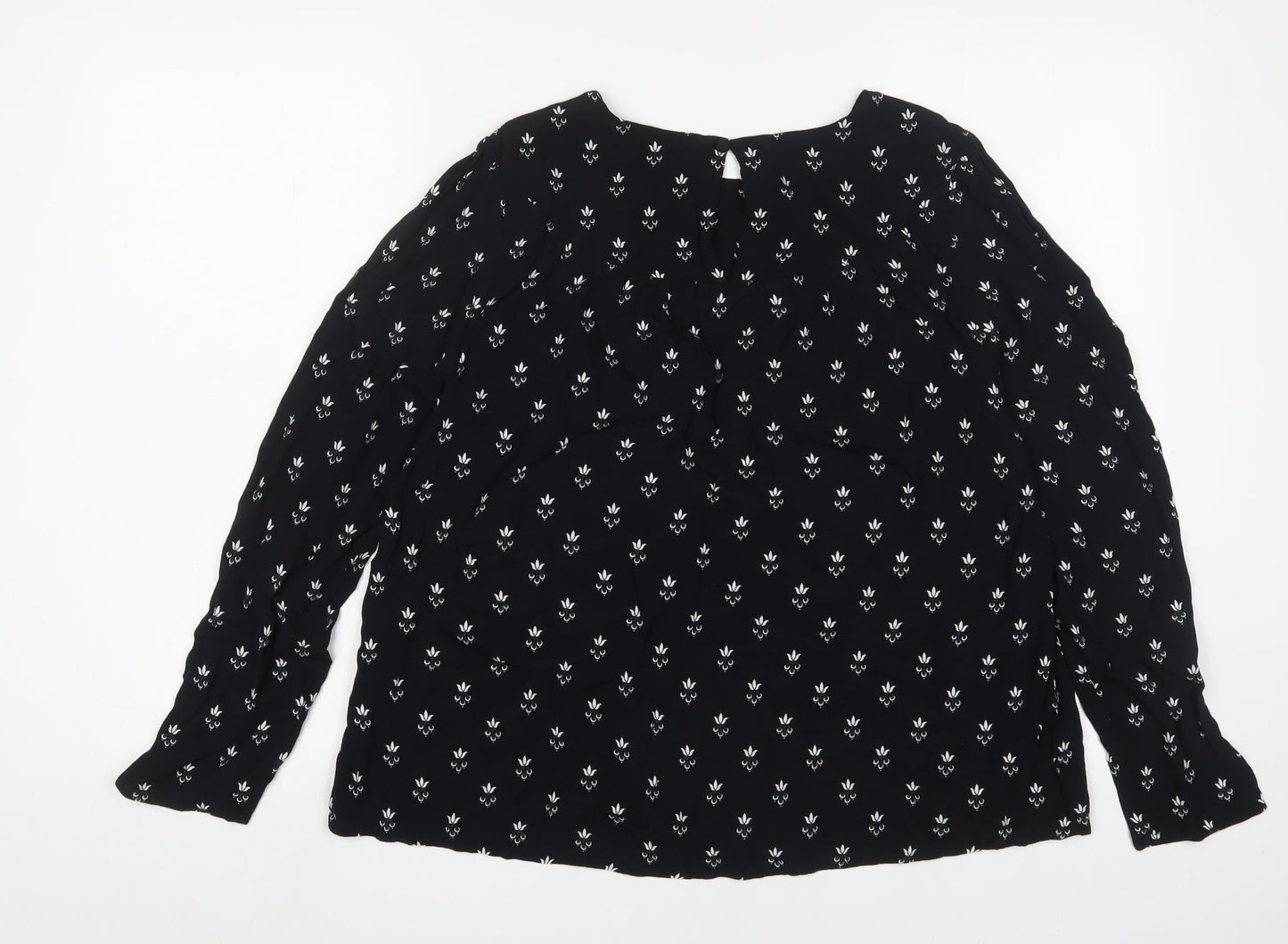 Womens UK Size 10 NEXT Black Basic Blouse