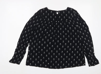 Womens UK Size 10 NEXT Black Basic Blouse