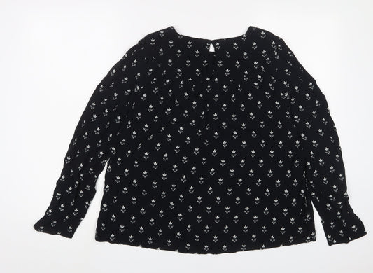 Womens UK Size 10 NEXT Black Basic Blouse