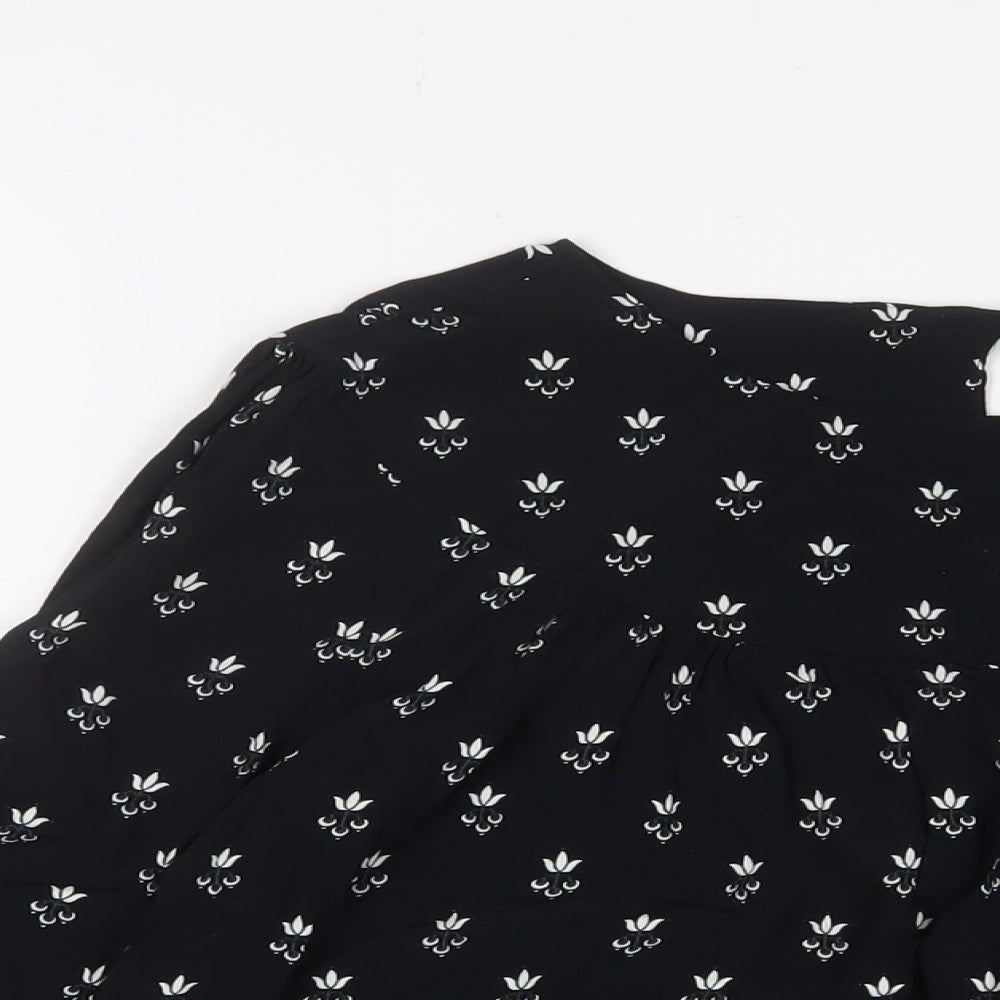 Womens UK Size 10 NEXT Black Basic Blouse