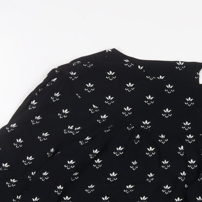 Womens UK Size 10 NEXT Black Basic Blouse