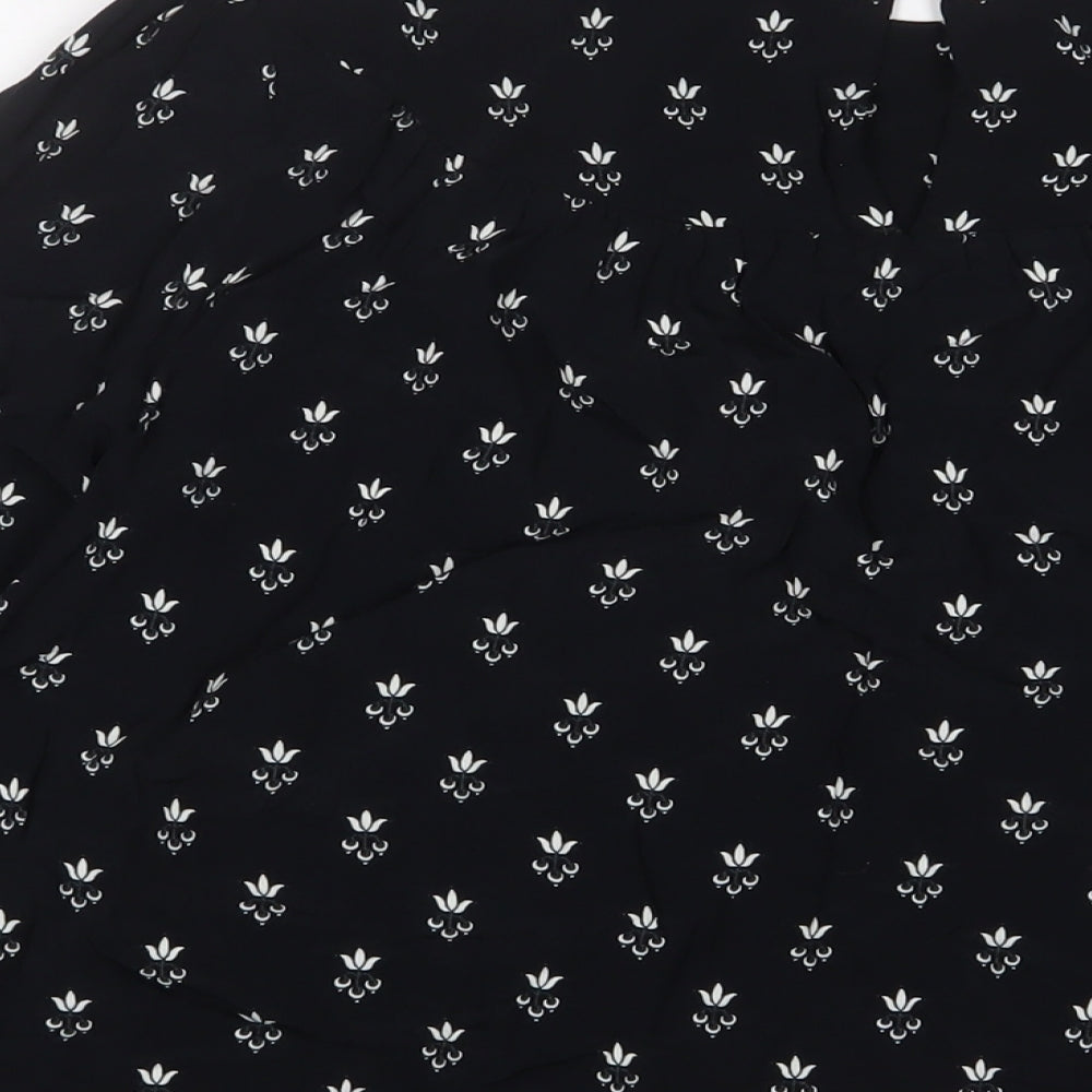 Womens UK Size 10 NEXT Black Basic Blouse