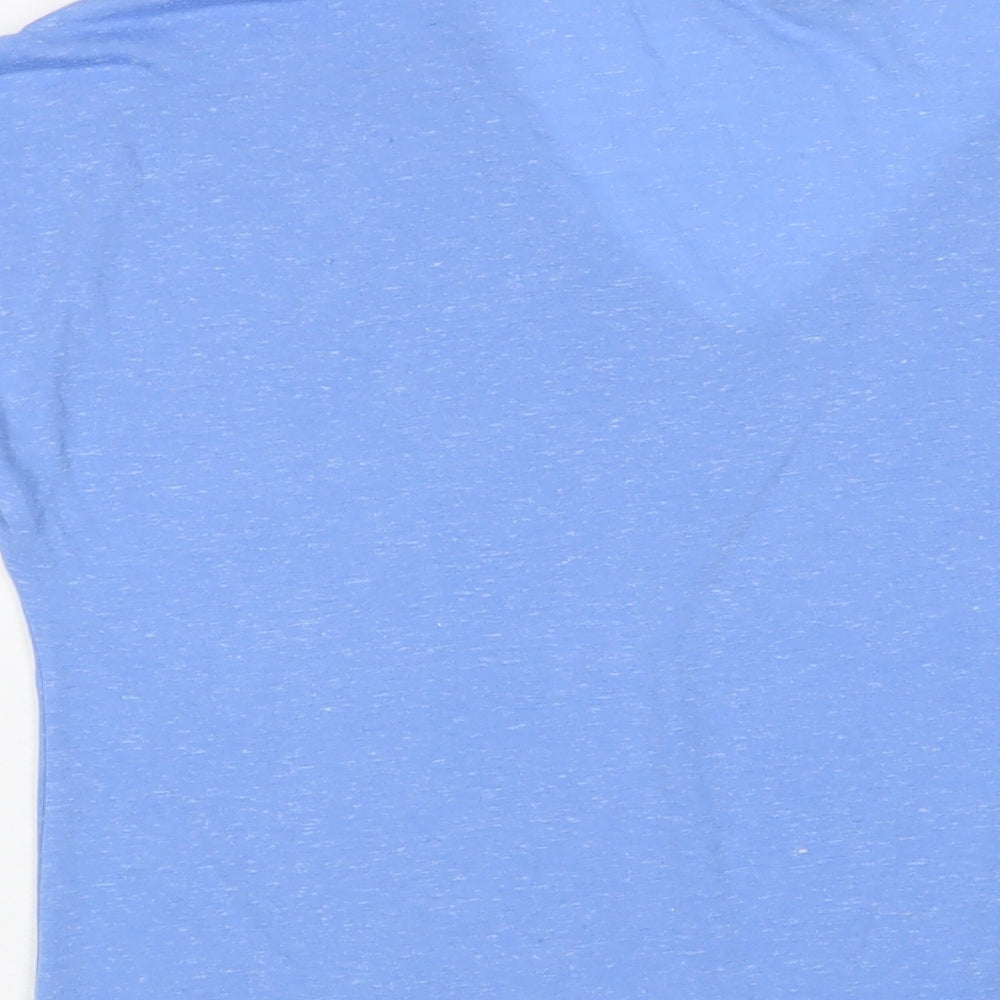 Womens UK Size 14 M&Co Blue Basic T-Shirt