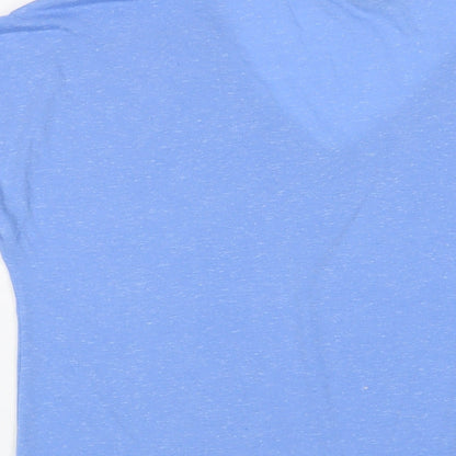 Womens UK Size 14 M&Co Blue Basic T-Shirt