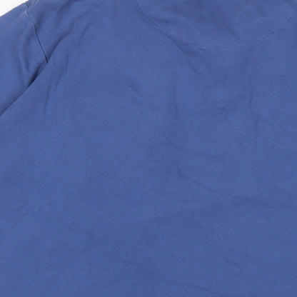 Peter Gribby Mens Blue Cotton Polo Size L Collared Button