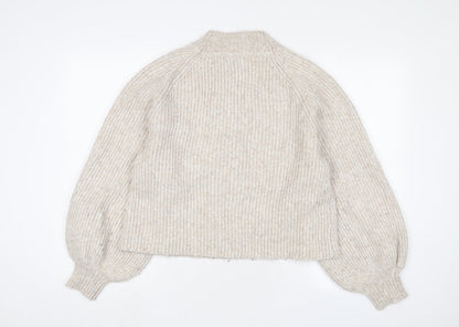 Womens UK Size M Mango Beige Pullover Jumper