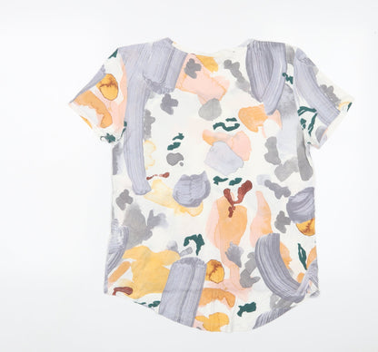 Womens UK Size M Zara Multicoloured Basic T-Shirt