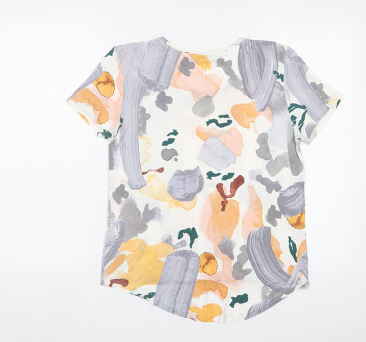 Womens UK Size M Zara Multicoloured Basic T-Shirt