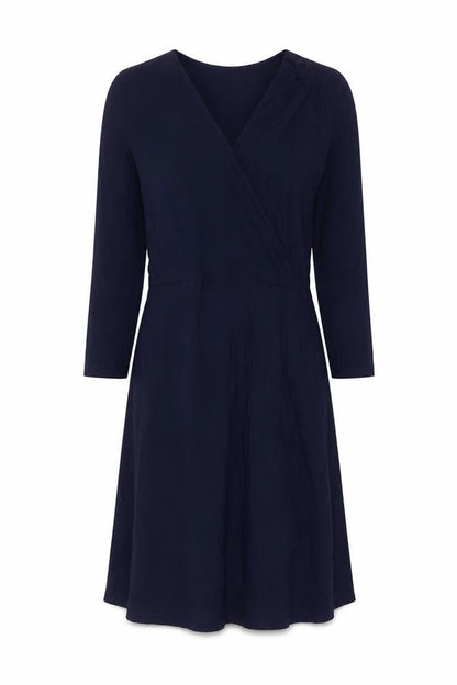 Warehouse Womens Blue Viscose A-Line Size 12 V-Neck Pullover