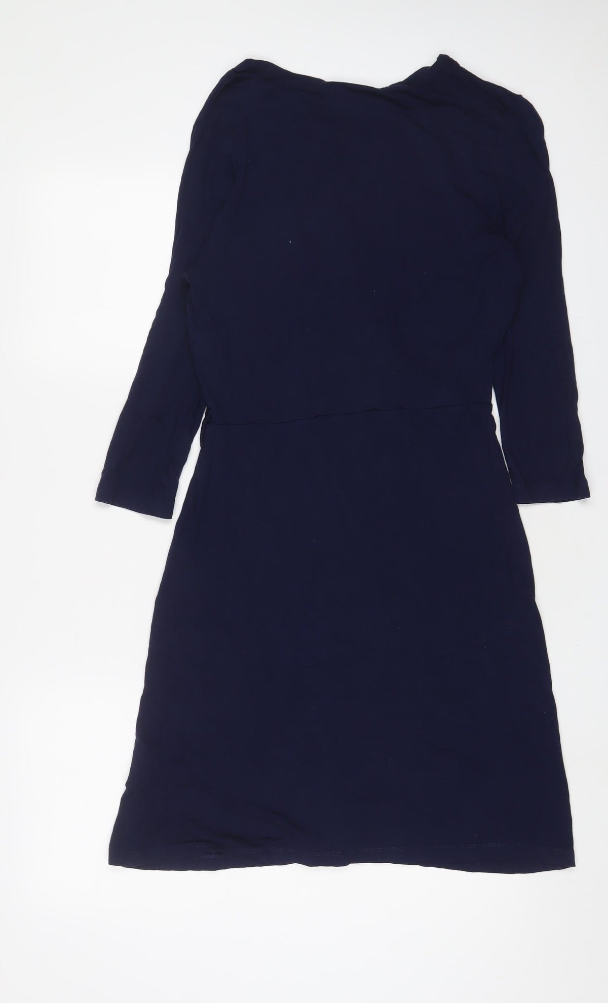 Warehouse Womens Blue Viscose A-Line Size 12 V-Neck Pullover