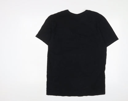 Marks and Spencer Mens Black Cotton T-Shirt Size M Crew Neck - Star wars