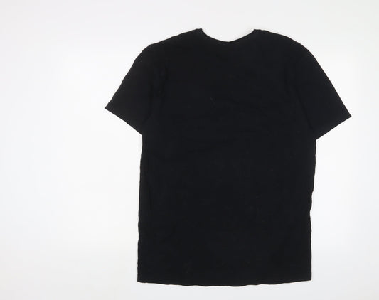 Marks and Spencer Mens Black Cotton T-Shirt Size M Crew Neck - Star wars