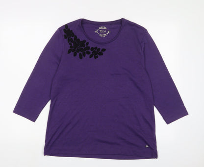Womens UK Size 14 TIGI Purple Basic T-Shirt