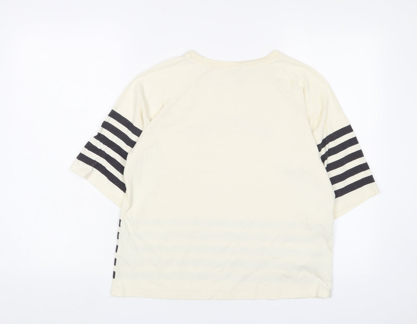 Womens UK Size 6 River Island Beige Basic T-Shirt