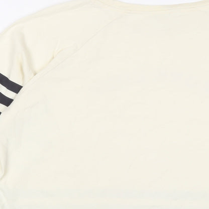 Womens UK Size 6 River Island Beige Basic T-Shirt