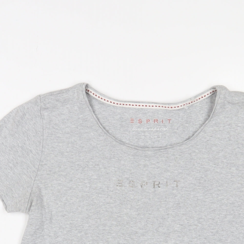 Womens UK Size M Esprit Grey Basic T-Shirt