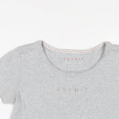 Womens UK Size M Esprit Grey Basic T-Shirt