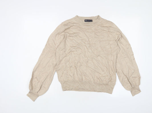 Womens UK Size M Marks and Spencer Gold Pullover Jumper