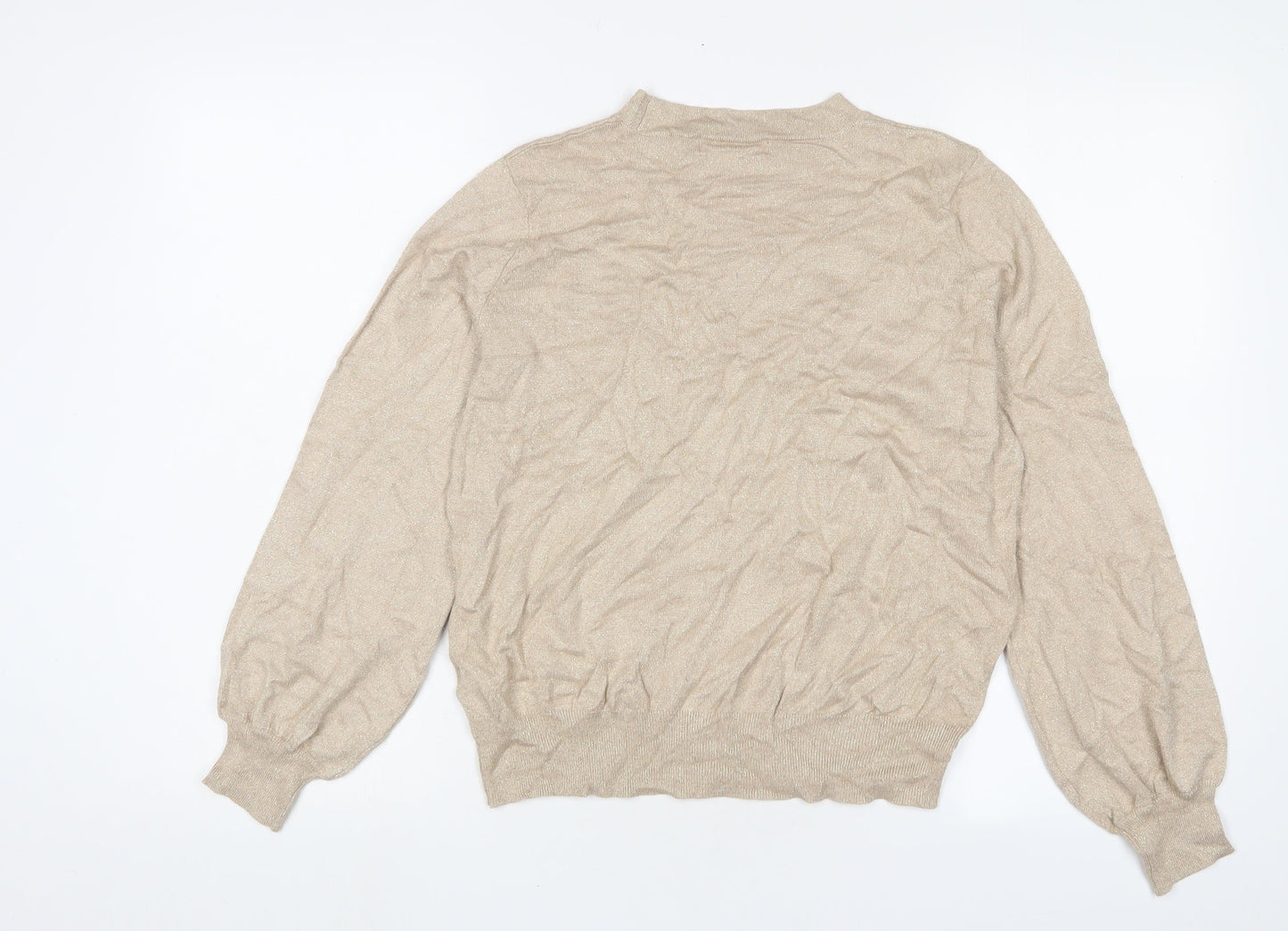 Womens UK Size M Marks and Spencer Gold Pullover Jumper