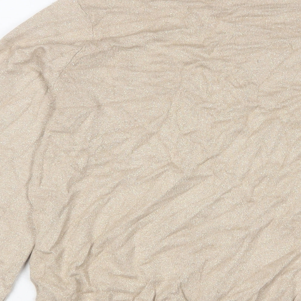Womens UK Size M Marks and Spencer Gold Pullover Jumper
