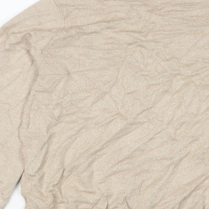 Womens UK Size M Marks and Spencer Gold Pullover Jumper