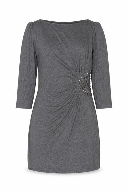 Womens UK Size S Zara Grey Basic T-Shirt