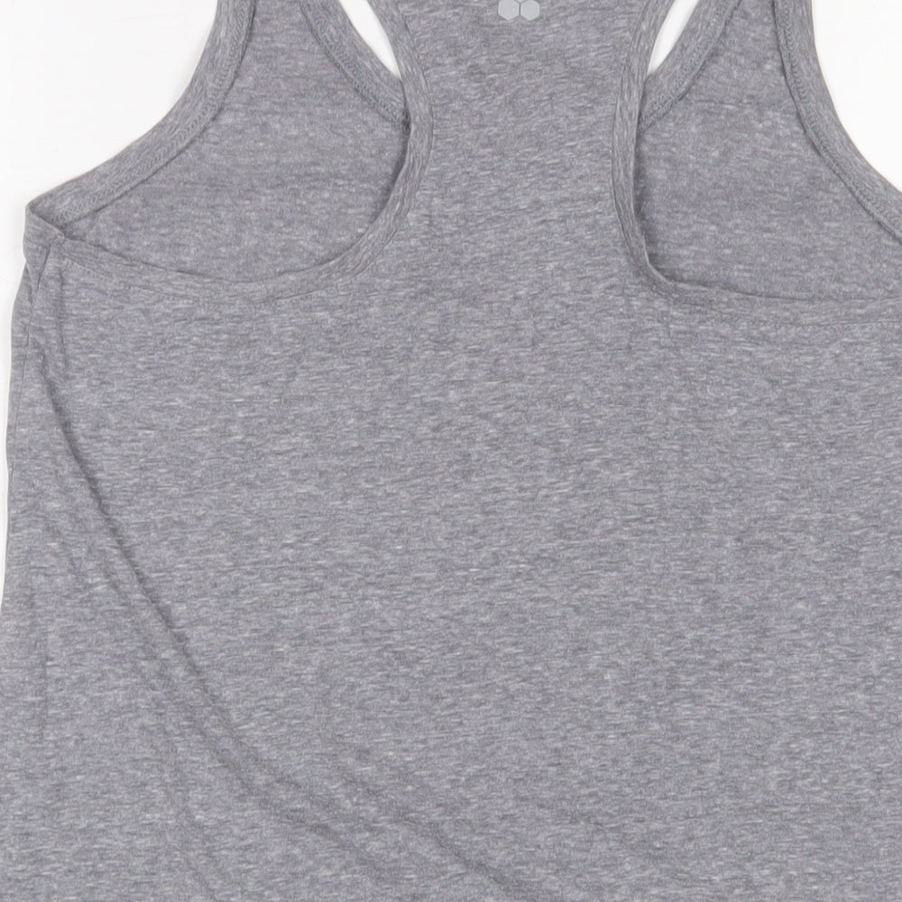 Tek Gear Womens Grey Cotton Basic Tank Size L Scoop Neck Pullover