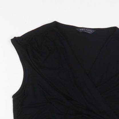 Womens UK Size 14 Marks and Spencer Black Basic Tank