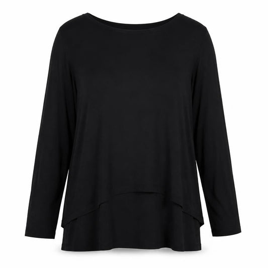 Womens UK Size 10 Phase Eight Black Tunic Blouse