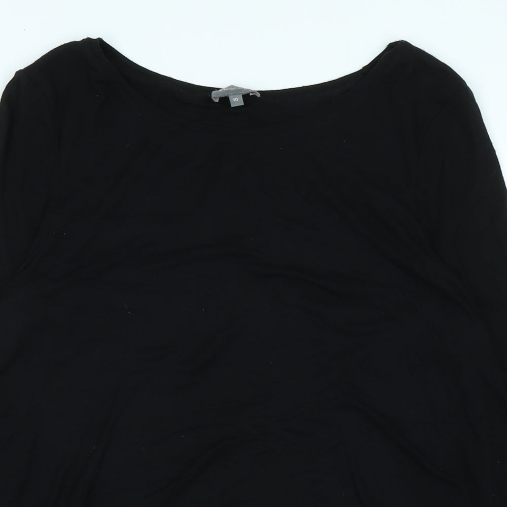 Womens UK Size 10 Phase Eight Black Tunic Blouse