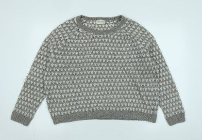 Womens UK Size 16 Indigo Grey Pullover Jumper