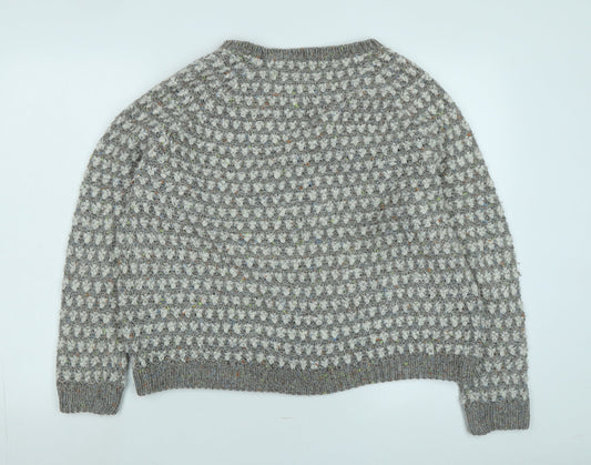 Womens UK Size 16 Indigo Grey Pullover Jumper
