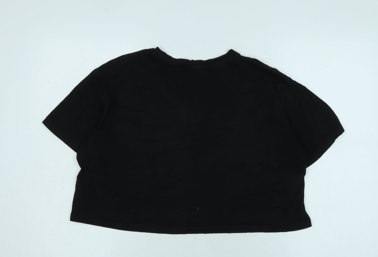 Womens UK Size S Disney Black Basic T-Shirt