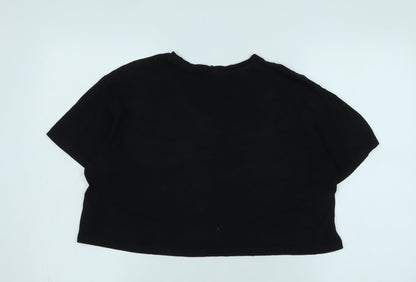 Womens UK Size S Disney Black Basic T-Shirt