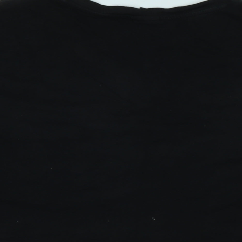 Womens UK Size S Disney Black Basic T-Shirt
