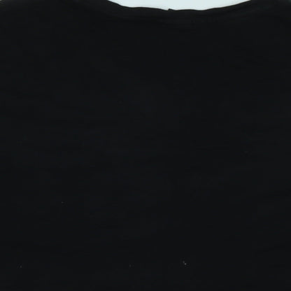 Womens UK Size S Disney Black Basic T-Shirt