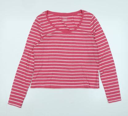 Womens UK Size M Lands' End Pink Jersey T-Shirt