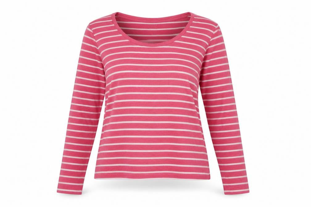 Womens UK Size M Lands' End Pink Jersey T-Shirt