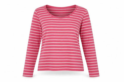 Womens UK Size M Lands' End Pink Jersey T-Shirt