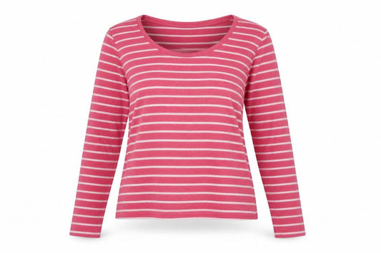 Womens UK Size M Lands' End Pink Jersey T-Shirt