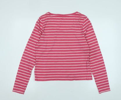 Womens UK Size M Lands' End Pink Jersey T-Shirt