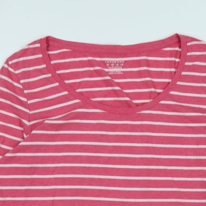 Womens UK Size M Lands' End Pink Jersey T-Shirt