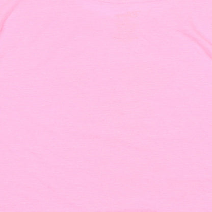 Womens UK Size XL Disney Pink Basic T-Shirt
