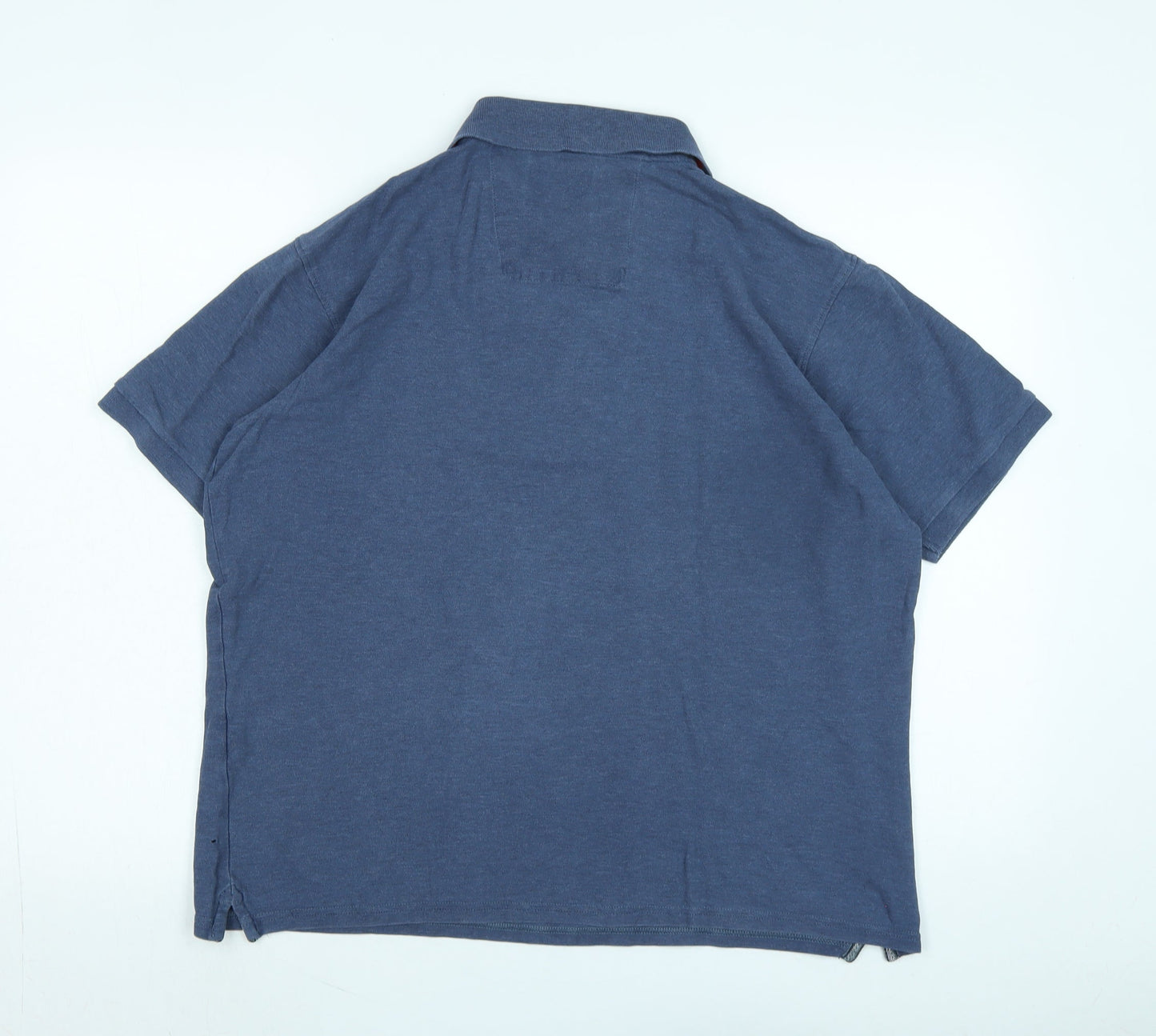 Blue Harbour Mens Blue Cotton Polo Size M Collared - Logo
