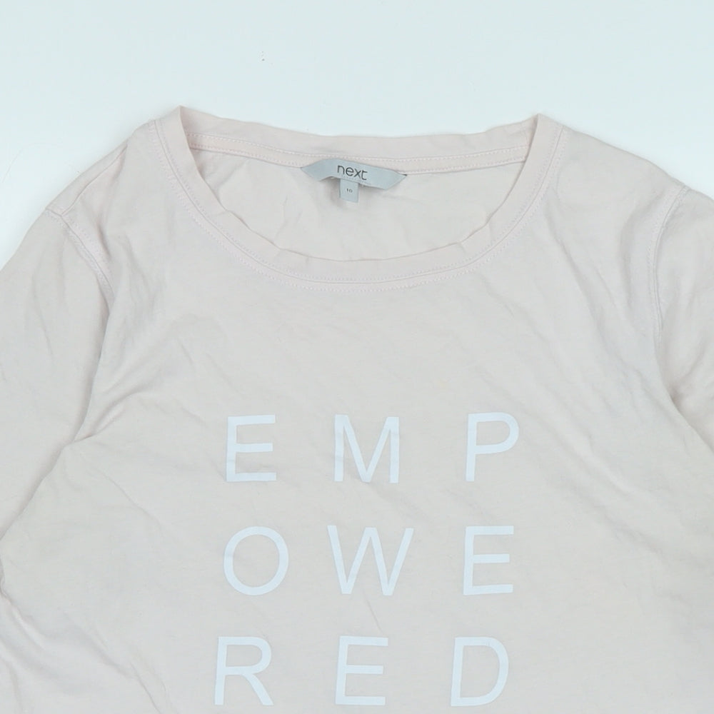 Womens UK Size 10 NEXT Pink Basic T-Shirt