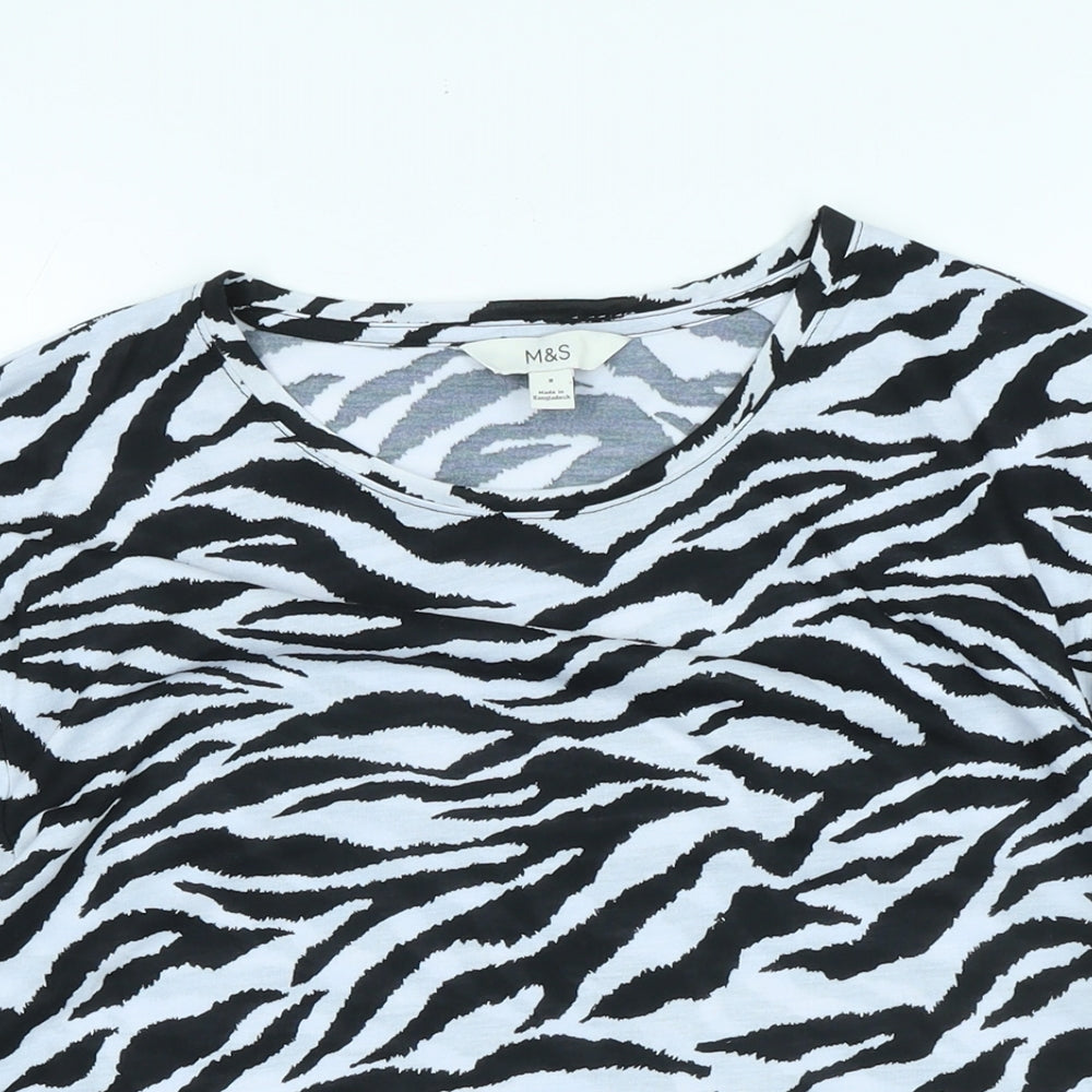 Womens UK Size 8 Marks and Spencer Black Basic Blouse