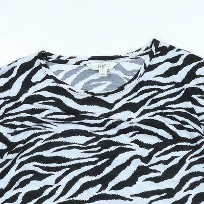 Womens UK Size 8 Marks and Spencer Black Basic Blouse