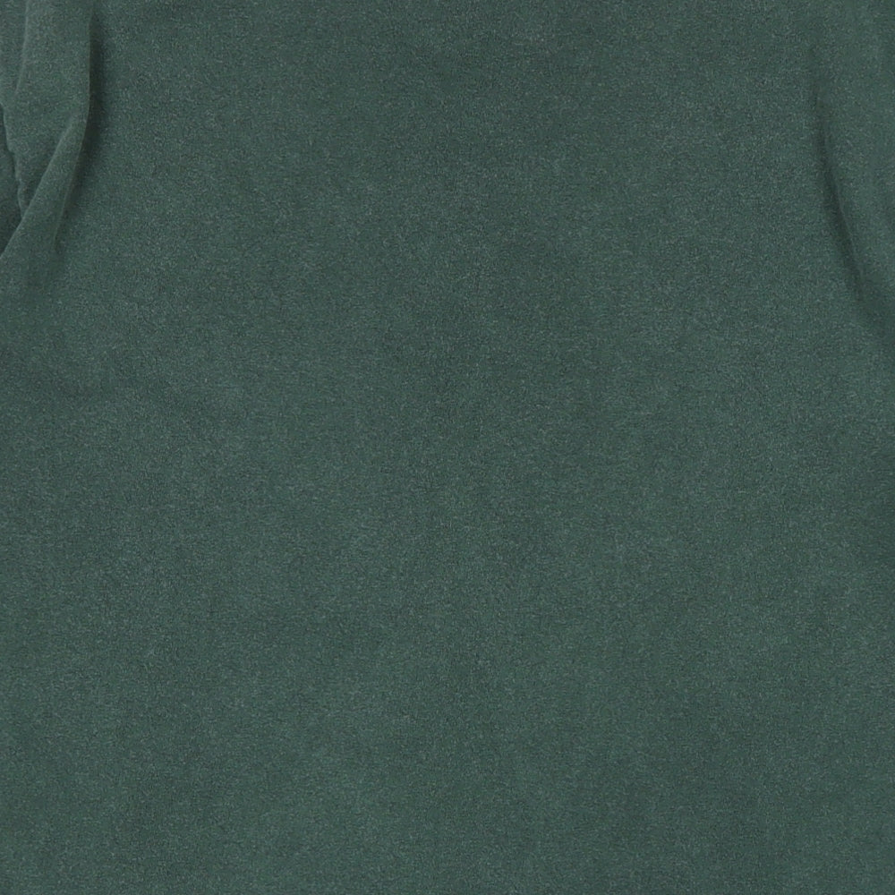 Topman Mens Green Cotton T-Shirt Size S Crew Neck