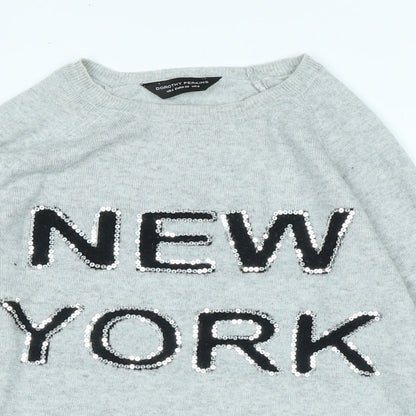 Womens UK Size 8 Dorothy Perkins Grey Pullover Jumper