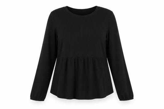 Womens UK Size 12 New Look Black Tunic T-Shirt
